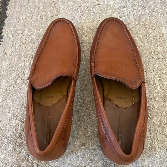 Johnston & Murphy sheepskin brown loafers shoes men’s size 13 main image 8
